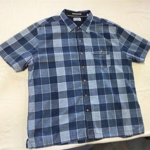 XXL EUC Tommy Bahama Blue Plaid Casual Shirt. 100% Cotton